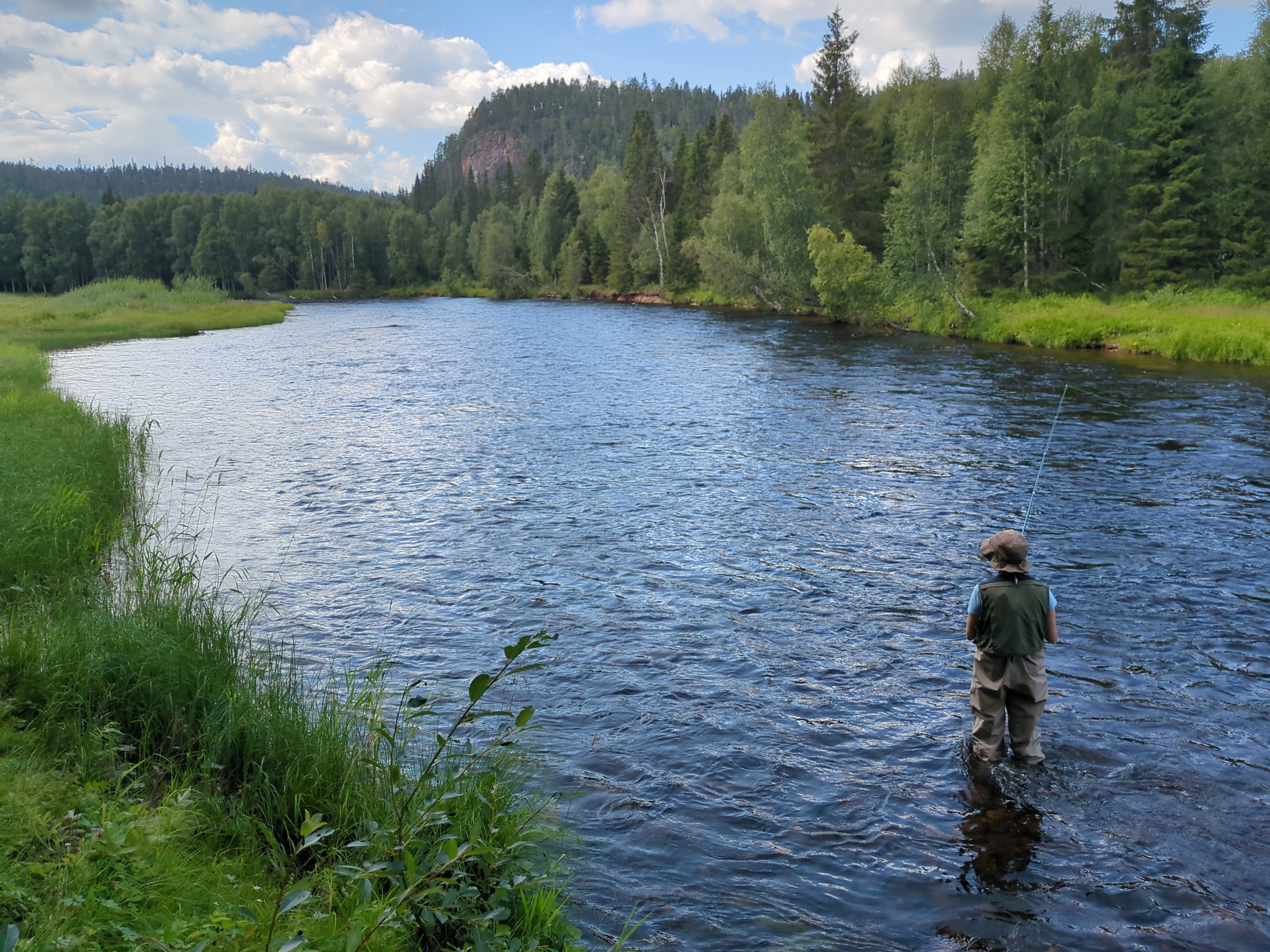 Kitka river on a beautiful day